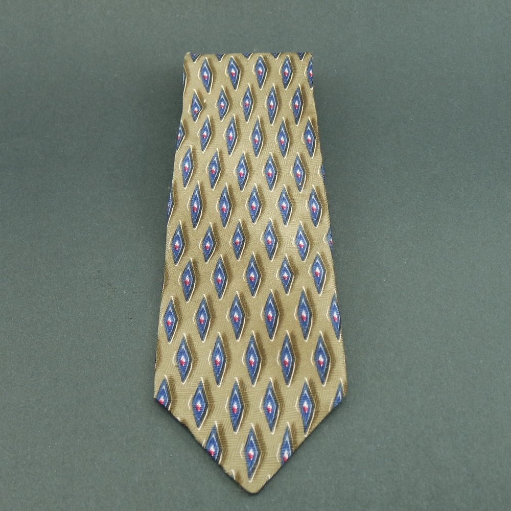 Savile Row Geometric Men's Silk Tie 4" x 60"
